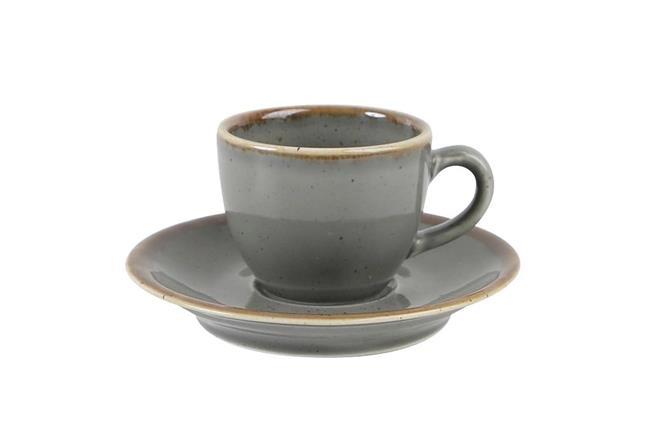 Filiżanka z porcelany do espresso, 80 ml, ciemnoszara | FINE DINE, Stone