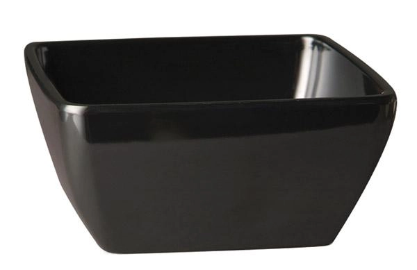 Misa kwadratowa z melaminy 3,8 l, czarna, 250×250×120 mm | APS, Pure Color