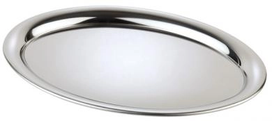 Taca owalna ze stali nierdzewnej do serwowania kawy 290×220 mm, wysokopolerowana | APS, Kaffeehaus