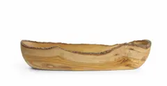 Miska podłużna z drewna oliwnego, 400x90 mm | HENDI, 505359