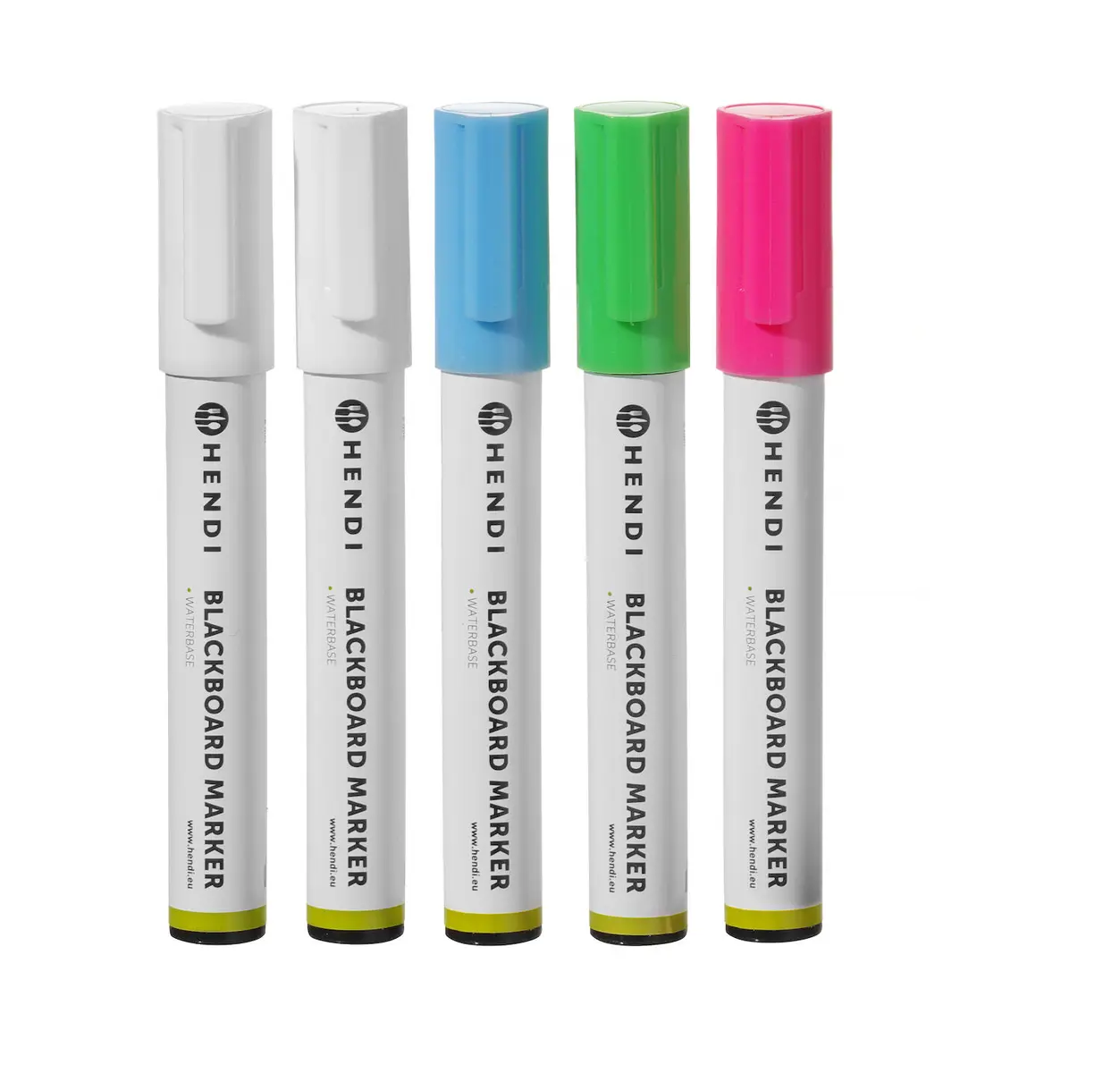 Markery do tablicy z wąską końcówką, zestaw 5 szt. | HENDI, 664216