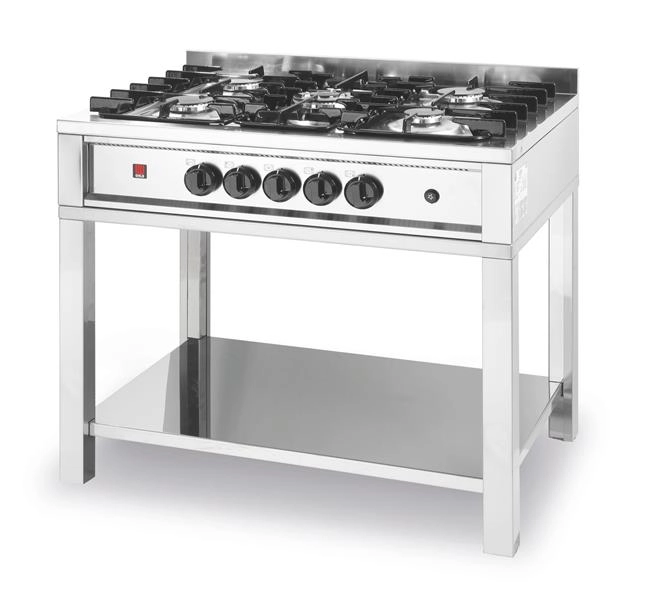Kuchnia gazowa 5-palnikowa, 14,3 kW, 900×640×910 mm | HENDI, Kitchen Line 225806