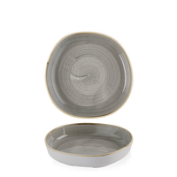 Talerz organiczny z wysokim rantem Ø200 mm, szary | CHURCHILL, Stonecast Peppercorn Grey