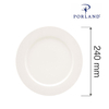 Talerz płytki z płaskim rantem, Ø240 mm | PORLAND, Dove