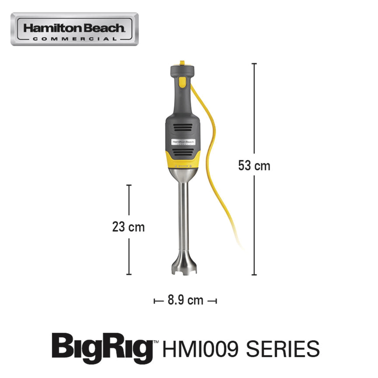 Mikser ręczny BigRig, ramię 230 mm, 250 W, szary | HAMILTON BEACH COMMERCIAL, BigRig
