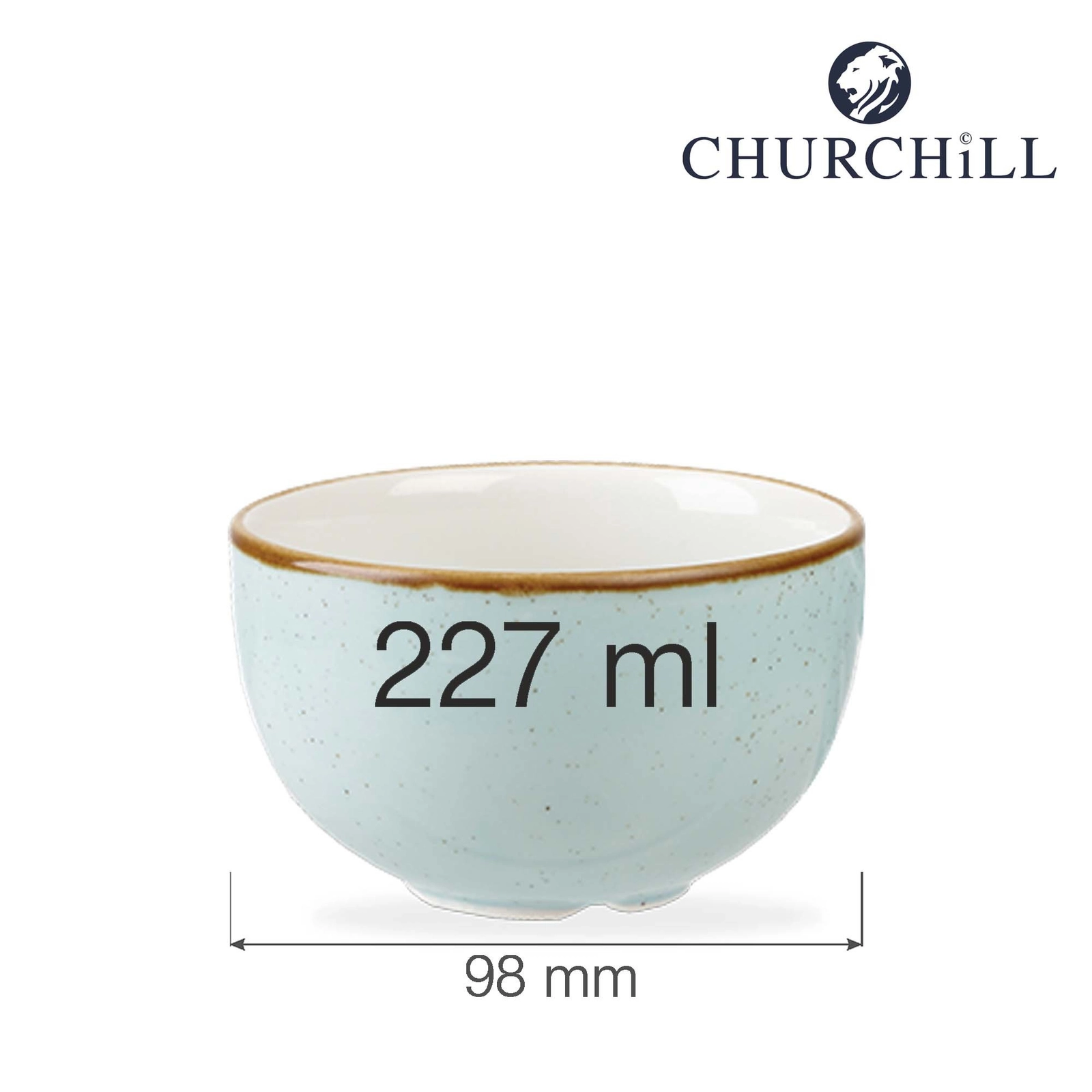 Miska/cukiernica, 227 ml, Ø98 mm | CHURCHILL, Stonecast Duck Egg Blue