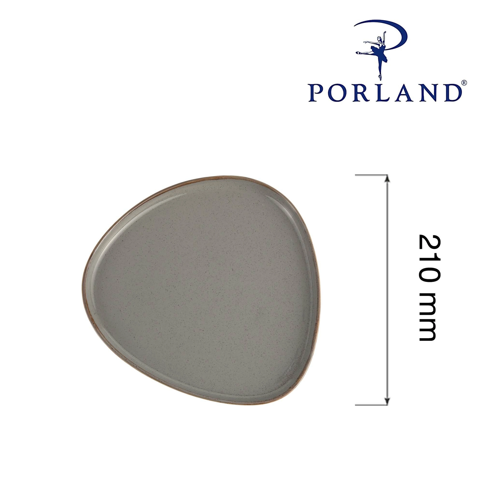 Talerz trójkątny, 210 mm, ciemnoszary | PORLAND, Seasons Stone