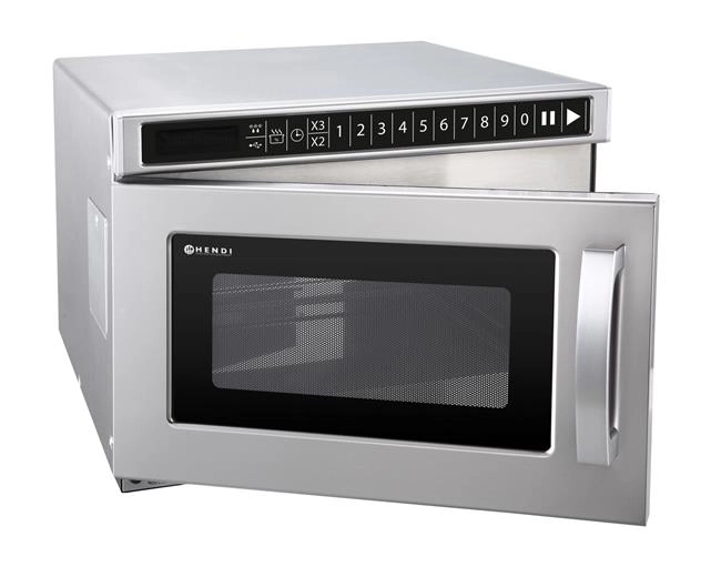 Kuchenka mikrofalowa programowalna z USB, 1,8 kW, 230 V, 560×419×336 mm | HENDI, 281376