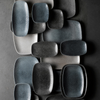 Talerz podłużny, 269x127 mm | CHURCHILL, Raku Topaz Blue