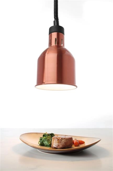 Lampa do podgrzewania potraw wisząca, cylindryczna, ⌀175 mm, 0,25 kW, 230 V, 175×250 mm | HENDI, 273890