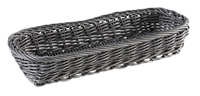 Koszyk na sztućce z polipropylenu 270×100×45 mm, szary | APS, Economic