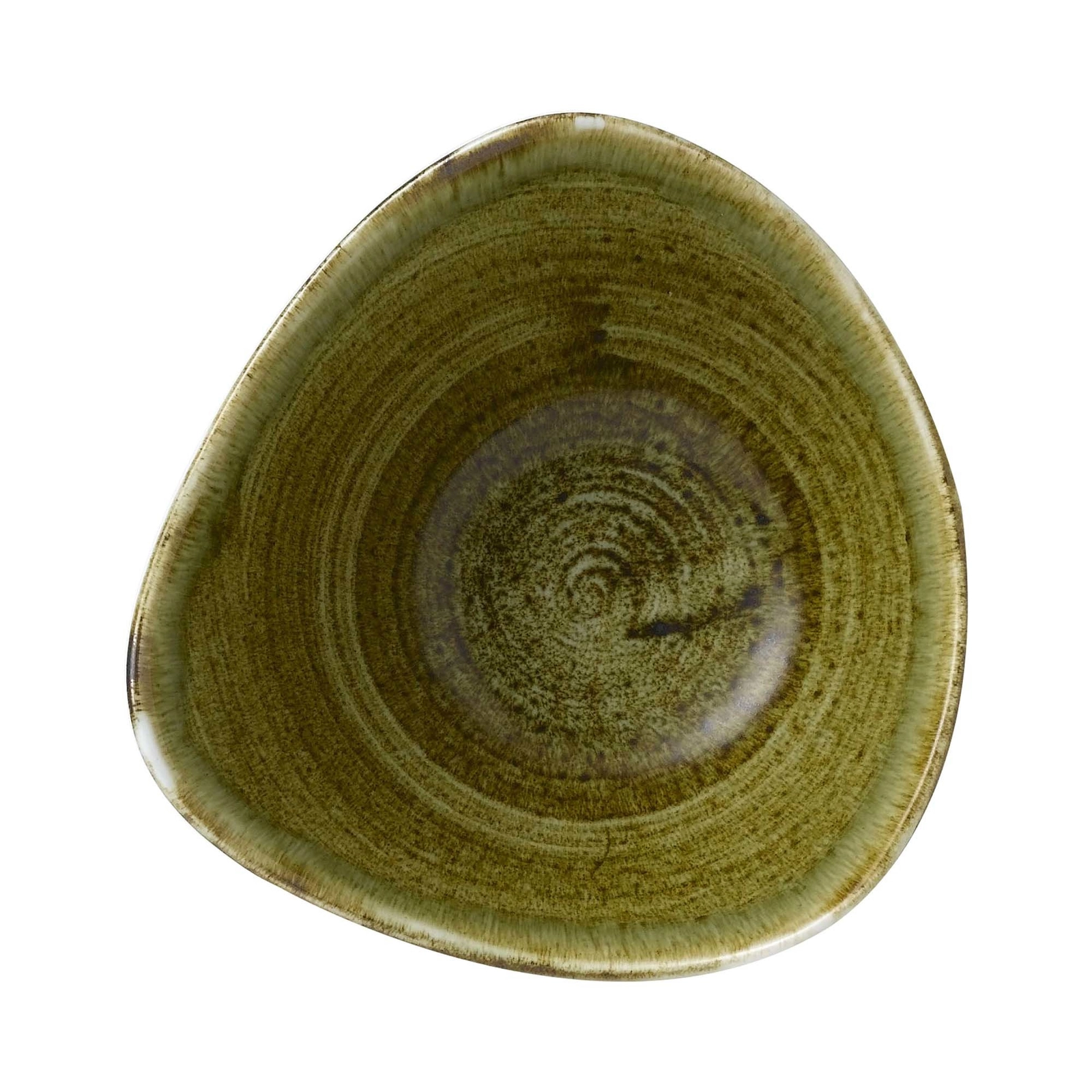 Miska trójkątna, Ø153 mm | CHURCHILL, Stonecast Plume Green