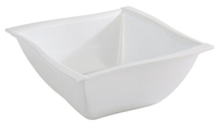 Misa prostokątna z melaminy 2,4 l, 250x250 mm, biała | APS, Sinus