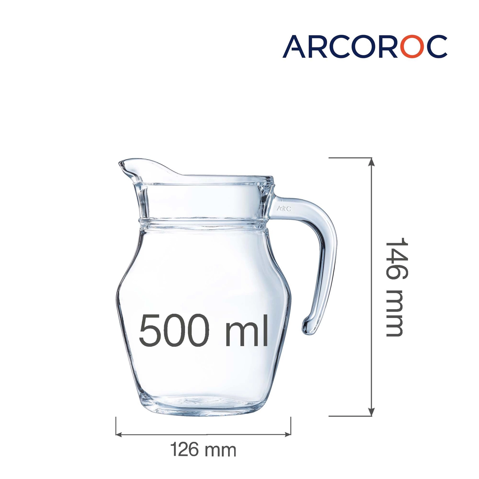 Dzbanek na wodę i sok, 500 ml | ARCOROC, E7258
