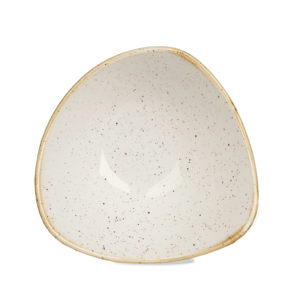 Miska trójkątna, Ø185 mm, 370 ml | CHURCHILL, Stonecast Barley White