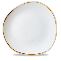 Talerz płytki o organicznym kształcie, Ø286 mm | CHURCHILL, Stonecast Barley White