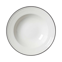 Talerz do pasty, ⌀240 mm, czarny | STEELITE, Bead Black Band