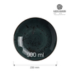 Talerz głęboki coupe, Ø230 mm, 900 ml, szary | FINE DINE, Arando