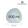Miska trójkątna, 600 ml | CHURCHILL, Stonecast Duck Egg Blue