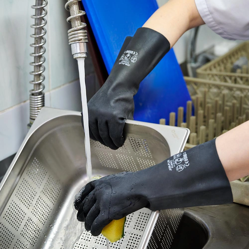 Rękawice ochronne z naturalnego kauczuku, rozmiar L, 320 mm | STALGAST, 505053