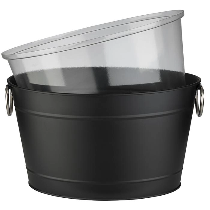 Pojemnik na napoje 11 l, 400x280x220 mm, z metalu ocynkowanego, czarny | APS, 36101