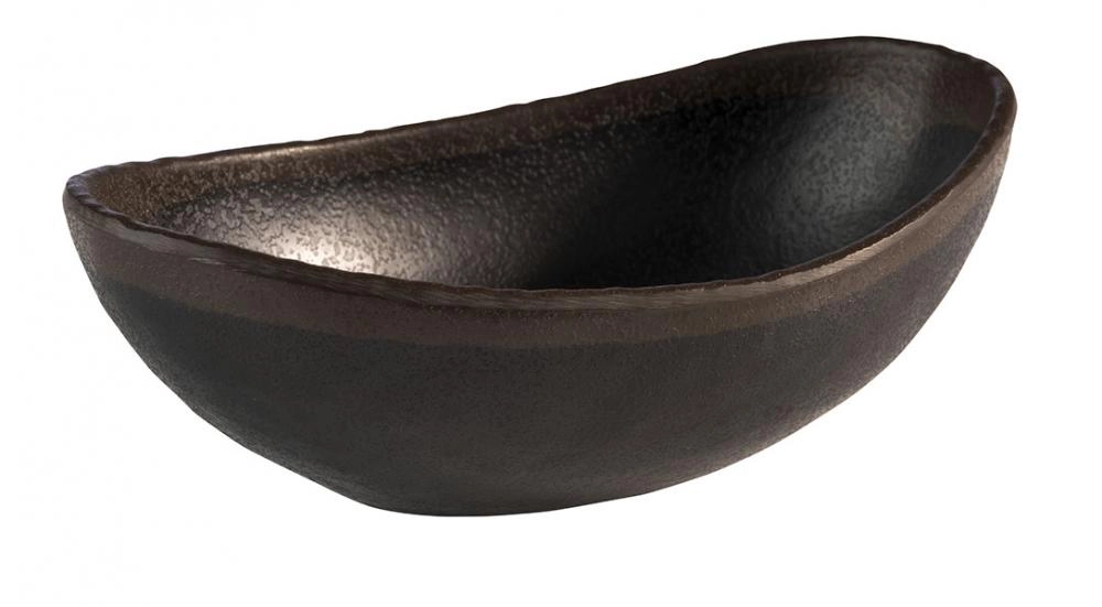 Misa z melaminy 1,4 l, 275x190x90 mm, czarno-brązowa | APS, Marone