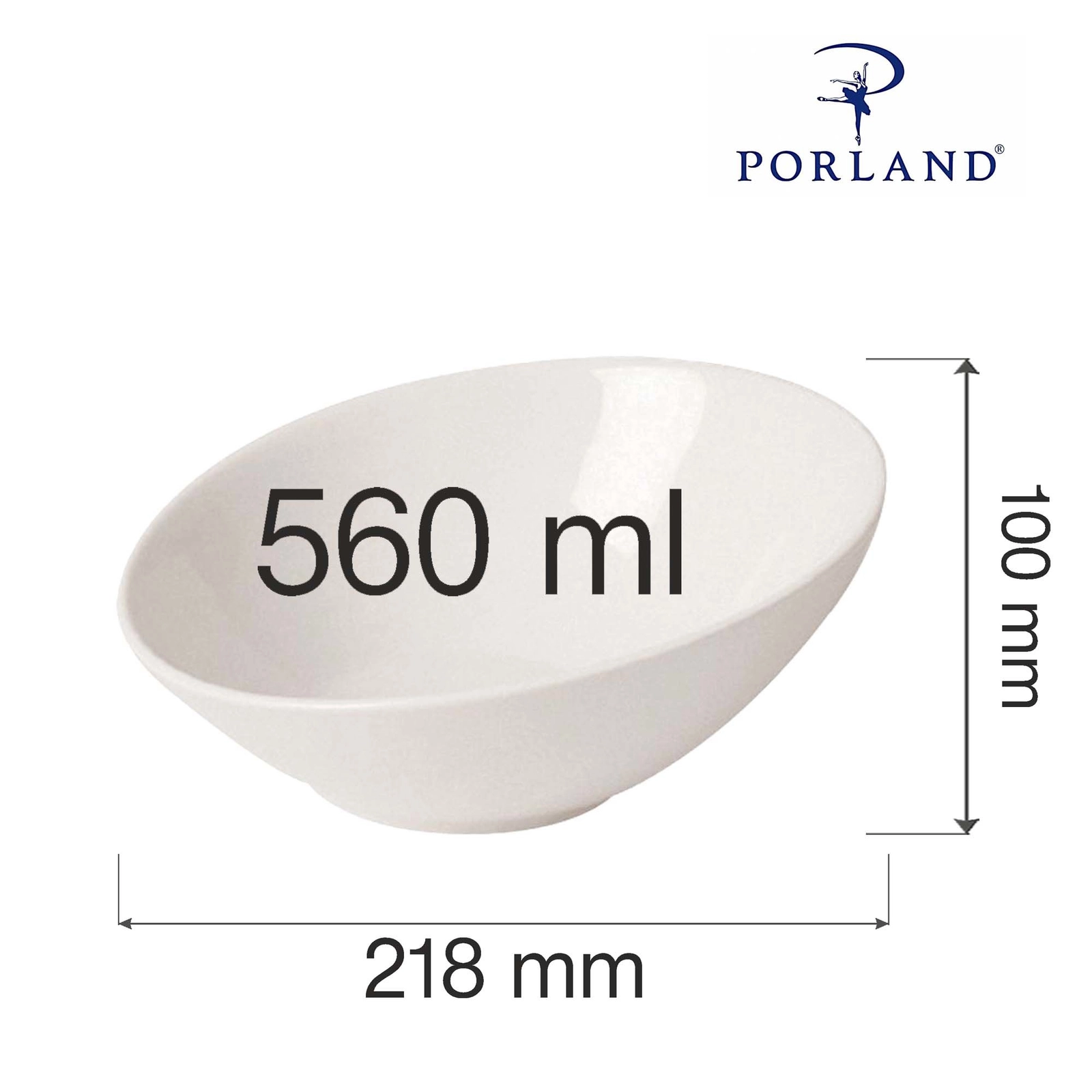 Miska skośna, 560 ml | PORLAND, Dove