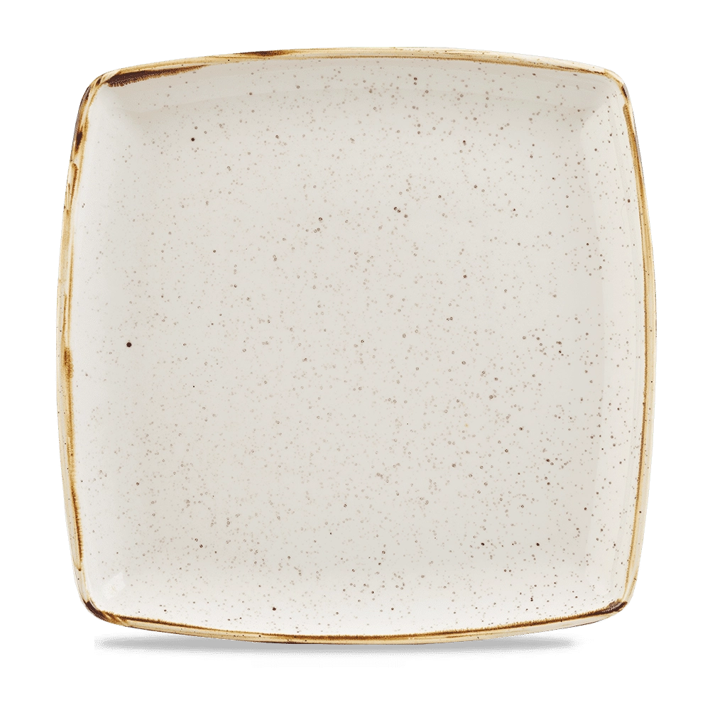 Talerz kwadratowy głęboki, 300×300 mm | CHURCHILL, Stonecast Barley White