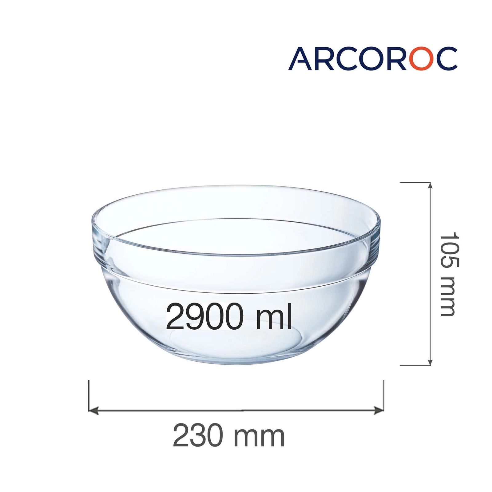 Salaterka, 2,9 l | ARCOROC, Empilable