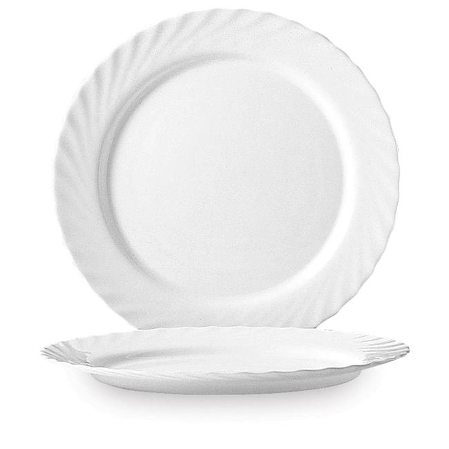 Talerz płytki z porcelany, ø245 mm, biały | ARCOROC, Trianon
