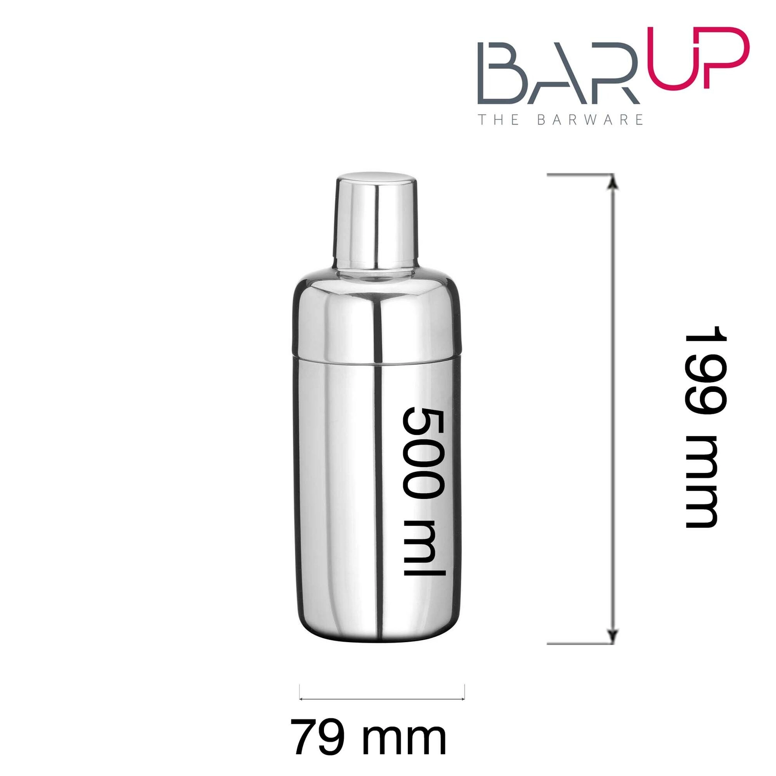 Shaker 3-częściowy Cobbler, Ø79x199 mm, 0,5 l | BARUP, 596999