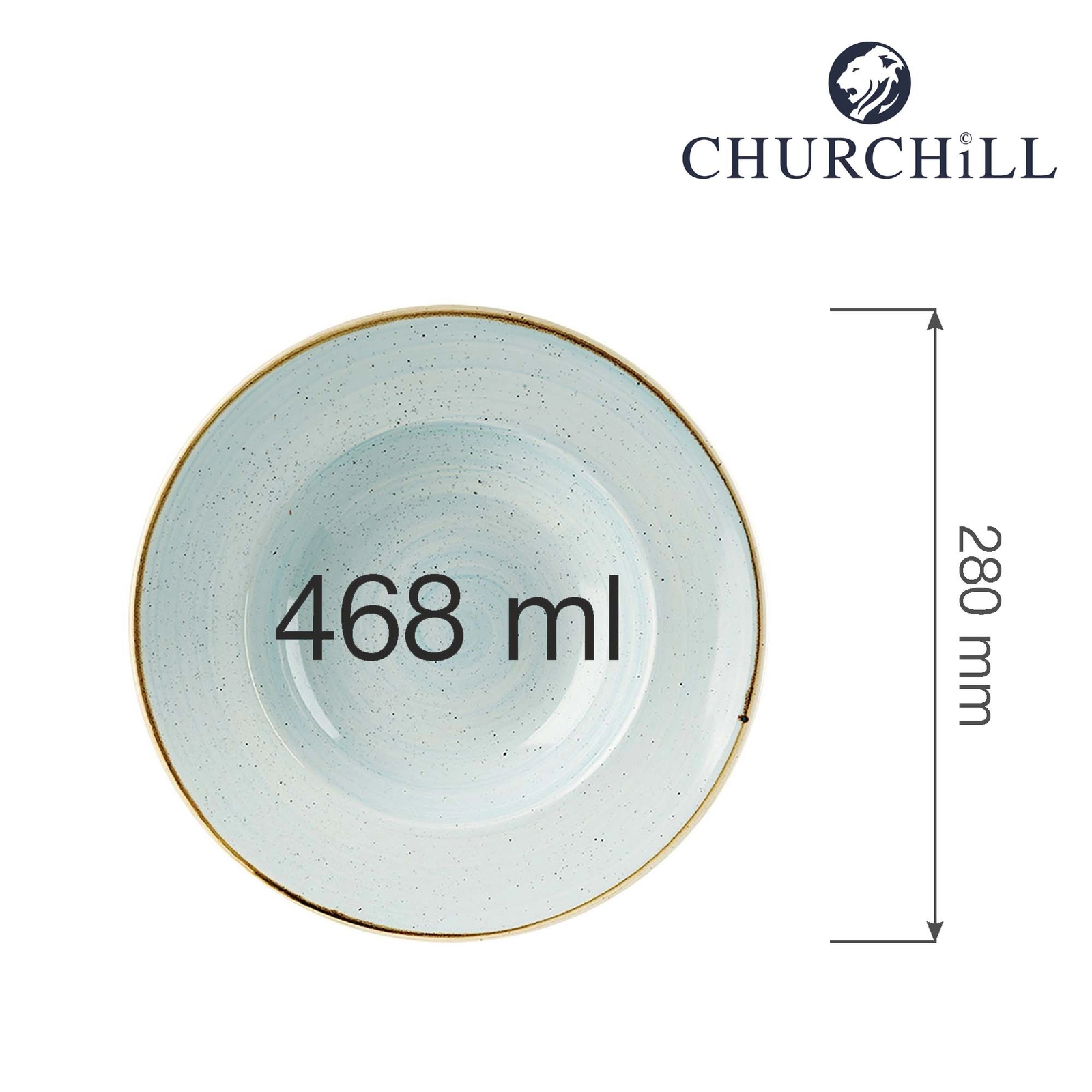 Talerz do pasty, Ø280 mm | CHURCHILL, Stonecast Duck Egg Blue