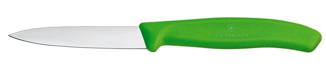 Nóż do jarzyn gładki, 80 mm, zielony | VICTORINOX, 6.7606.L114