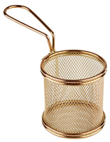 Kosz do serwowania frytek 90 mm ze stali nierdzewnej z uchwytem | APS, Snack Holder