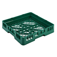 Kosz podstawowy, 500×500×100 mm, maks. wys. 70 mm, zielony | AMERBOX, 877579