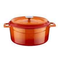 Garnek żeliwny Ø280 mm, 6700 ml, pomarańczowy | LAVA, 832141