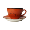 Filiżanka do cappuccino, 285 ml, pomarańczowa | FINE DINE, Dahlia