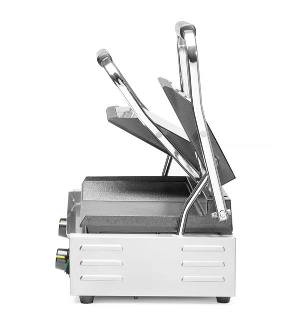 Grill kontaktowy podwójny, 1/2 gładki, 1/2 ryflowany, 3,6 kW, 230 V, 575×430×510 mm | HENDI, 263907