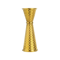 Miarka barmańska w stylu japońskim Diamond Lettice, ze stali nierdzewnej, złota, 30/60 ml | BARFLY, Diamond Lettice
