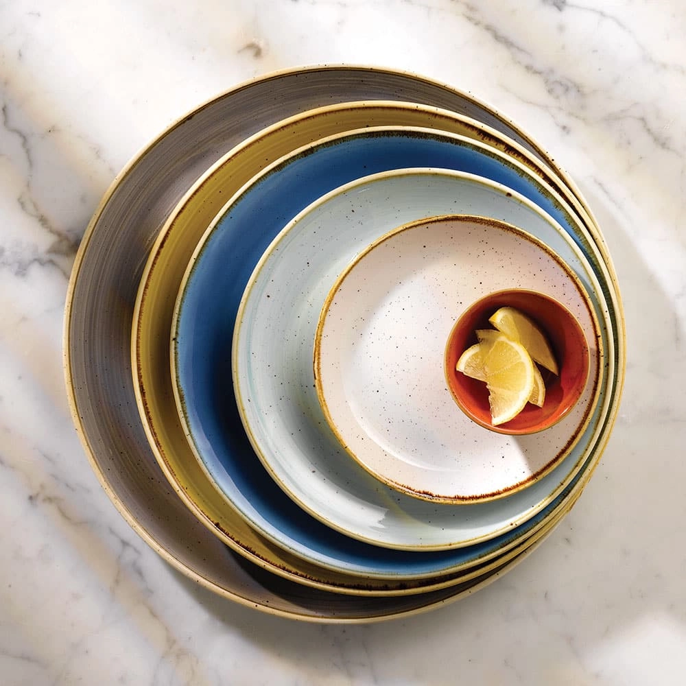 Talerz płytki, Ø217 mm | CHURCHILL, Stonecast Duck Egg Blue