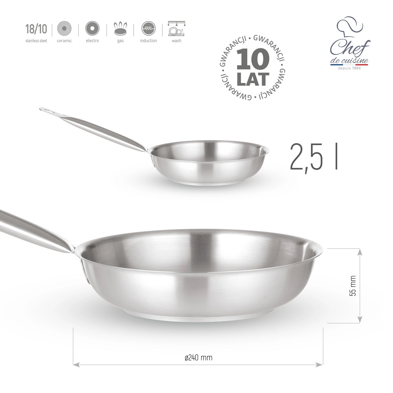 Patelnia Ø240 mm | CHEF DE CUISINE, Prime