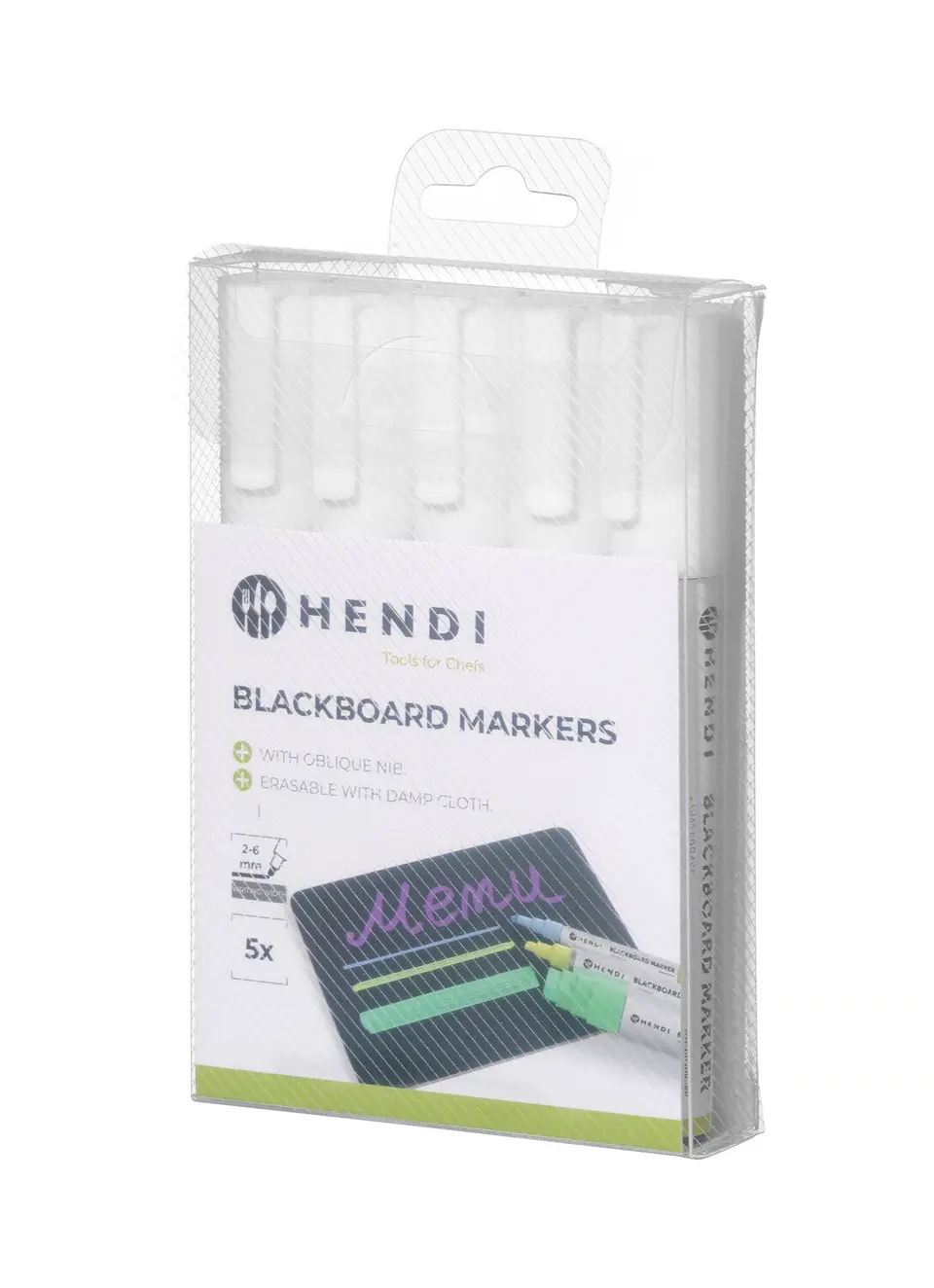 Markery do tablicy z wąską końcówką, zestaw 5 szt. | HENDI, 664209