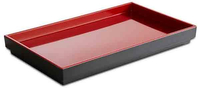 Taca GN 1/2, 325x265x30 mm, z melaminy, czarno-czerwona | APS, Asia Plus
