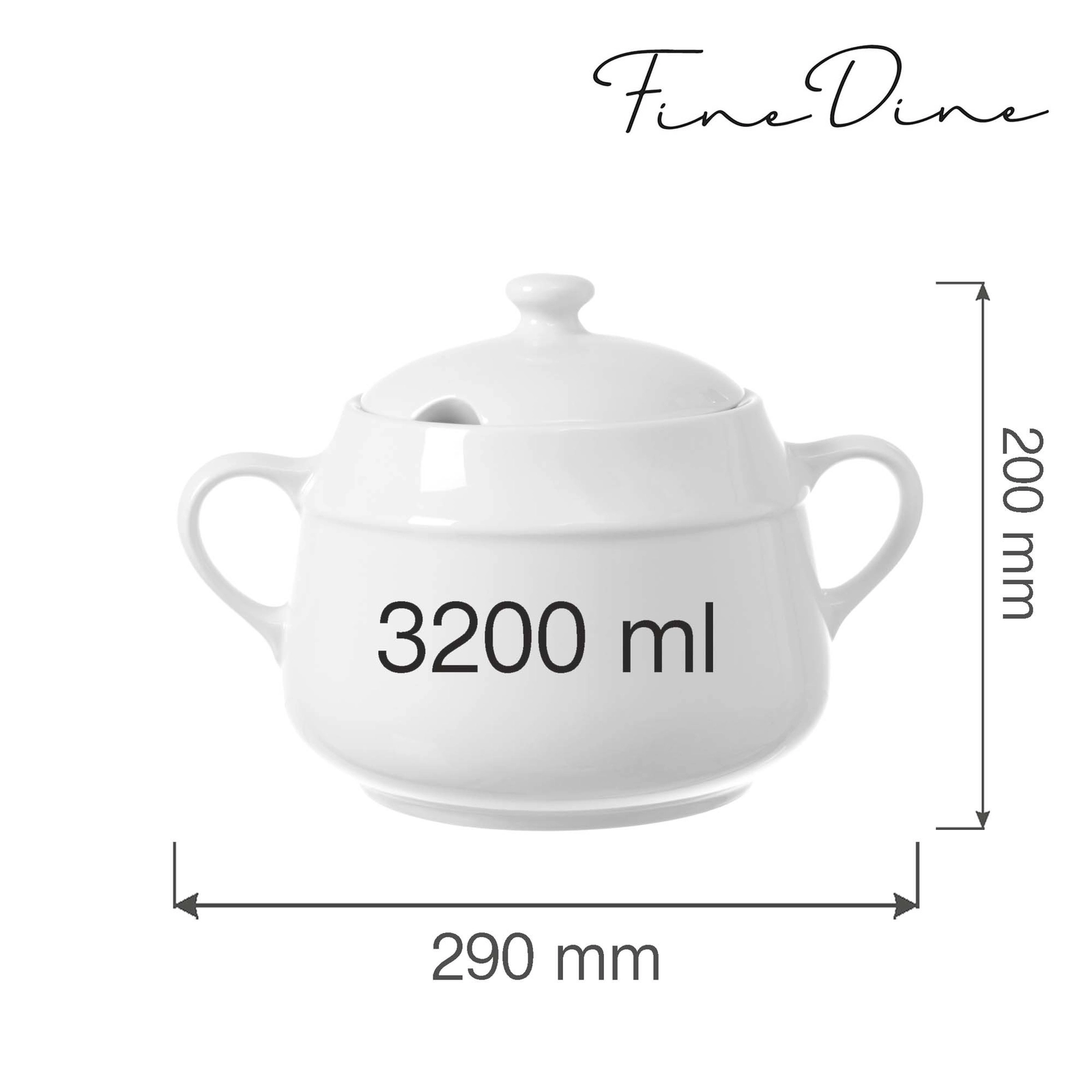 Waza do zupy, 3200 ml | FINE DINE, Bianco
