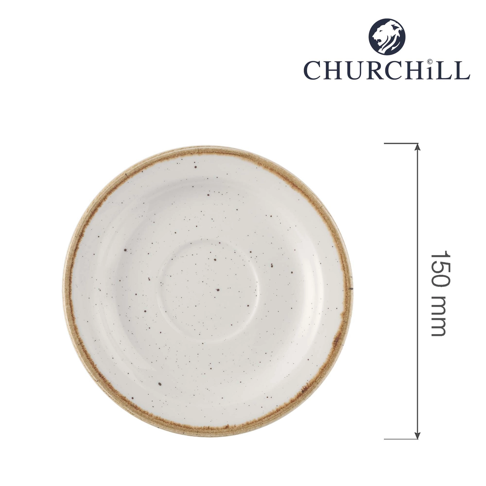 Spodek, Ø150 mm | CHURCHILL, Stonecast Barley White