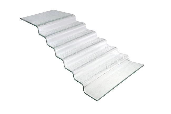Schody bufetowe 7-stopniowe rozszerzane ku dołowi, 470×720×850 mm, przezroczyste | FINE DINE, Vetro