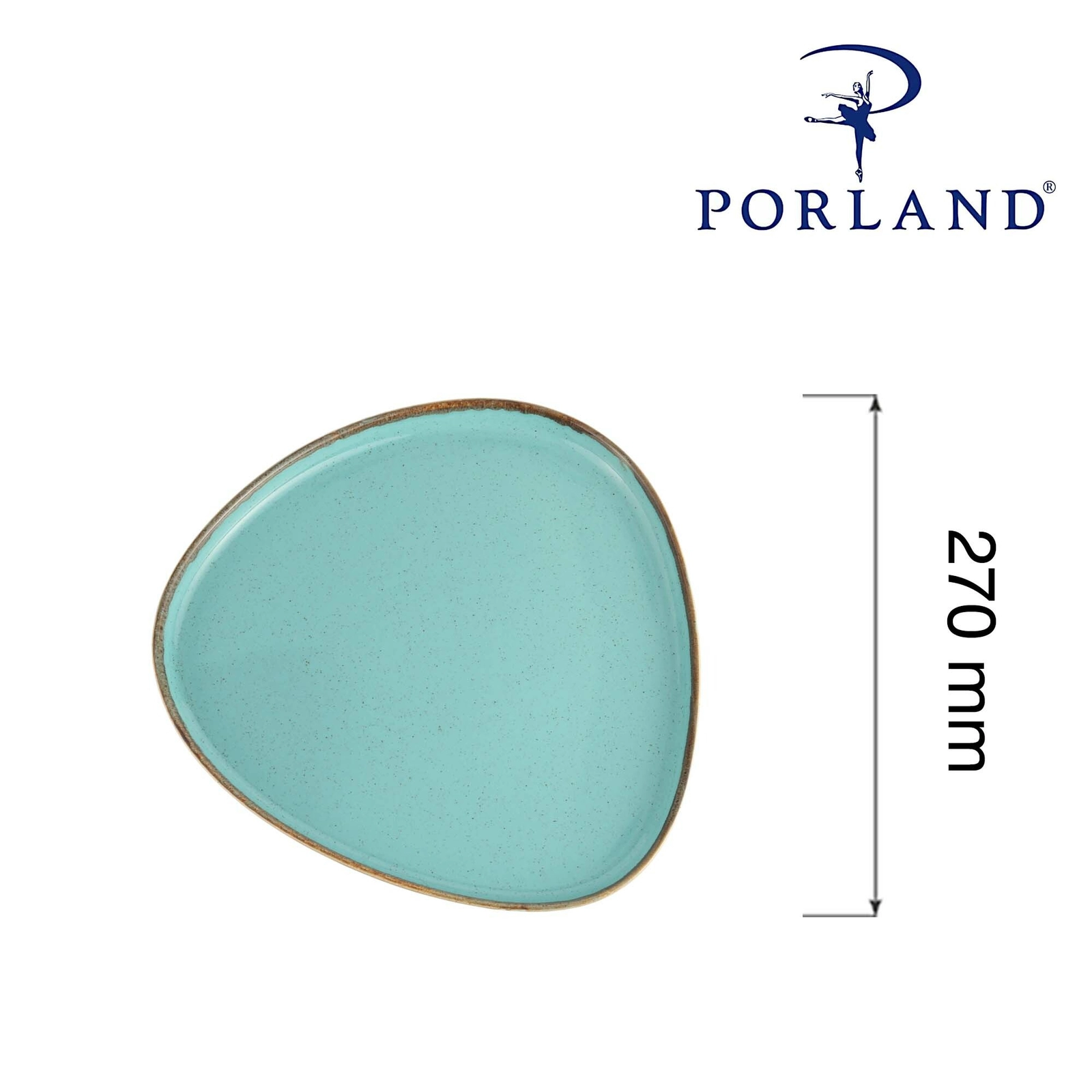 Talerz trójkątny, 270 mm, niebieski | PORLAND, Seasons Laguna