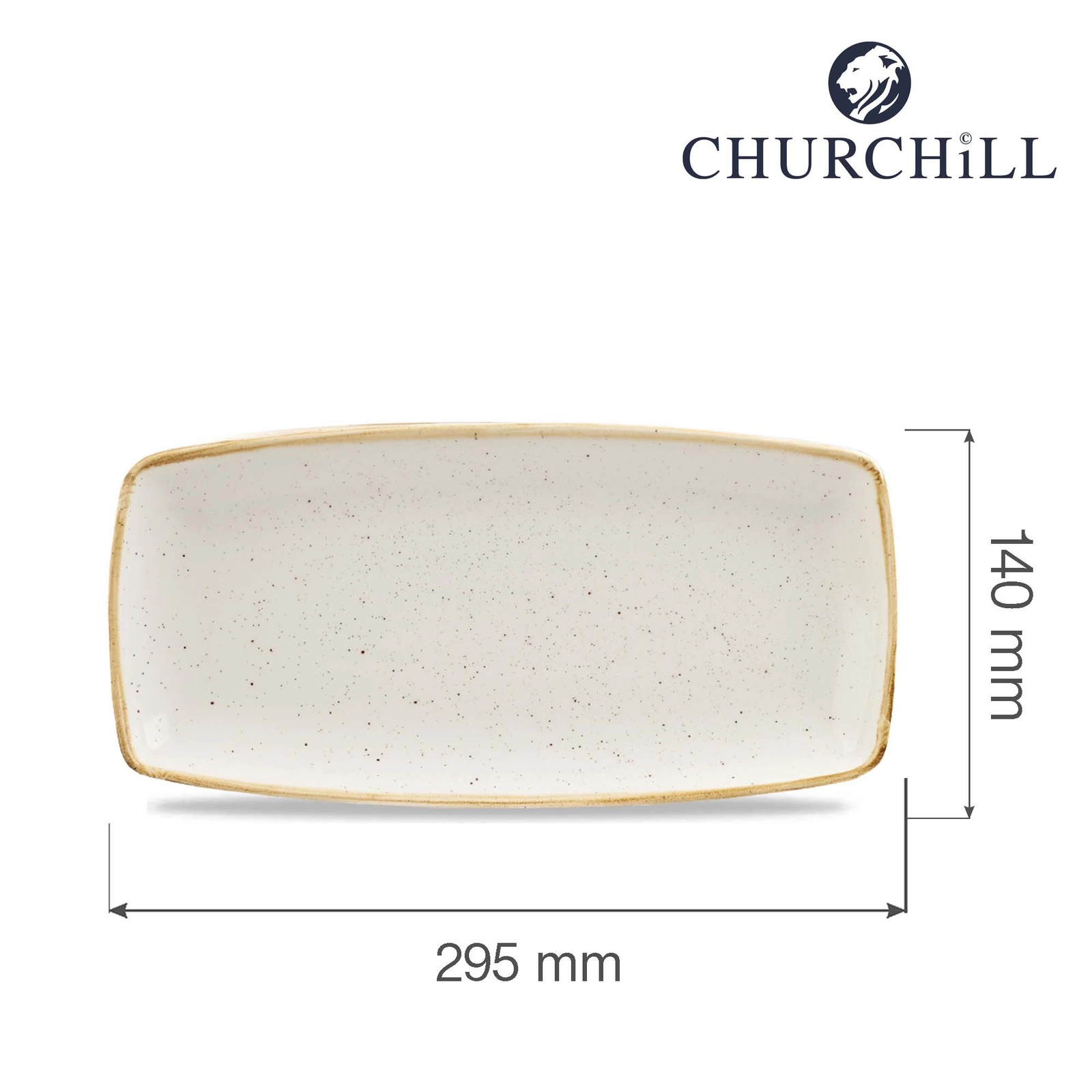 Półmisek, 295×140 mm | CHURCHILL, Stonecast Barley White