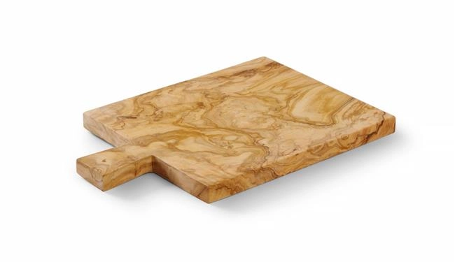 Deska do serwowania z drewna oliwnego, 340x230x22 mm | HENDI, 505427
