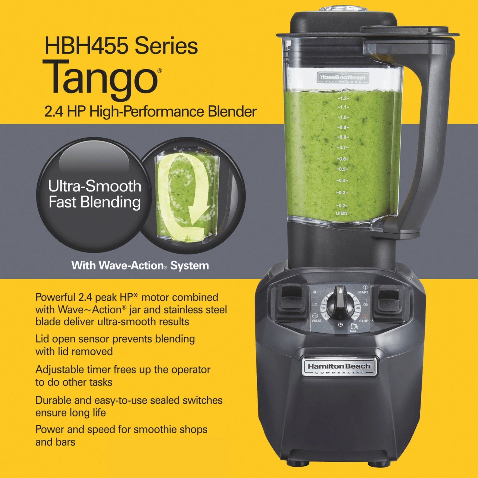 Blender barmański, 1,4 l, 187x216x448 mm, 1,79 kW | HAMILTON BEACH COMMERCIAL, Tango®